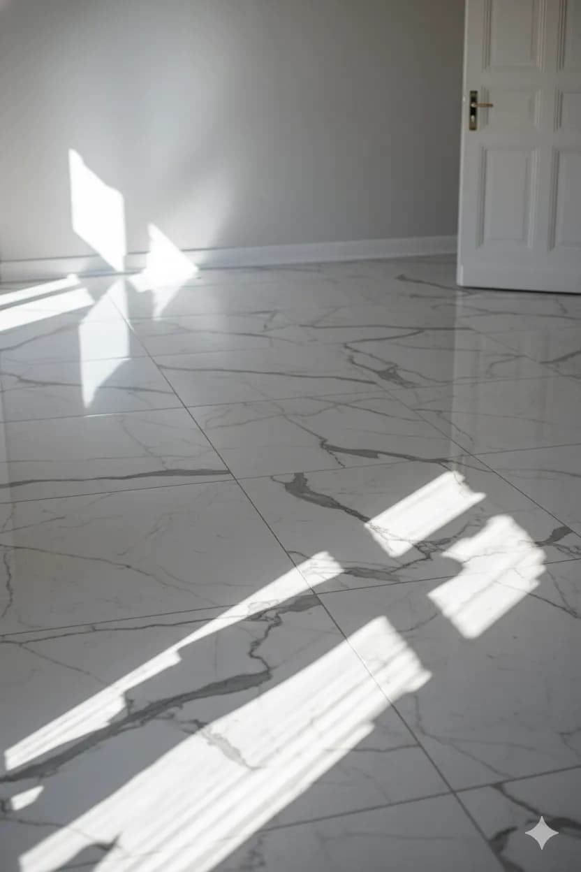 New floors & curtains: sample result
