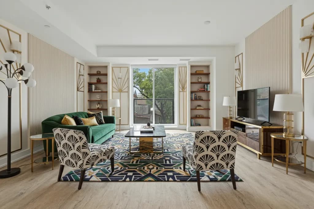 Sample living room redesign in Art Deco style
